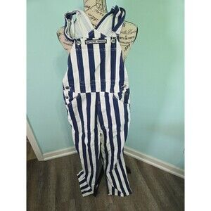 Game Bibs Adult Size XS Blue & White Striped Overall College UNC Duke Kentucky